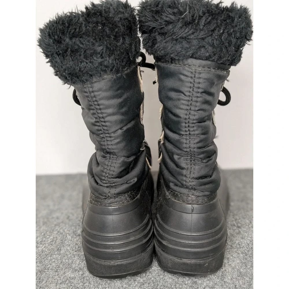 VTG Sorel Kaufman Insulated Winter Snow Boots Sz 8 Womens Lace Up‎ Faux Fur Trim